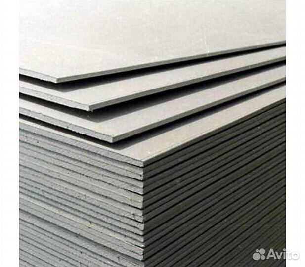 Гипсокартон (гкл) 2500Х1200* кнауф*