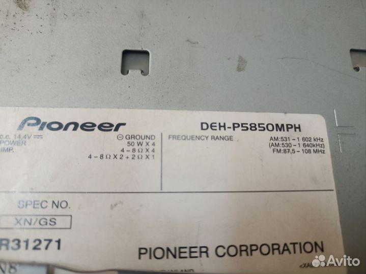 Магнитола pioneer + колонки