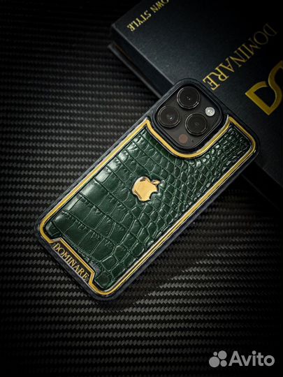 Чехол на iPhone 15 pro max кожа крокодила apple