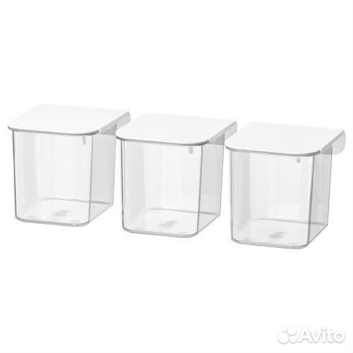 Skadis Скодис IKEA 3 шт контейнеры с крышкой