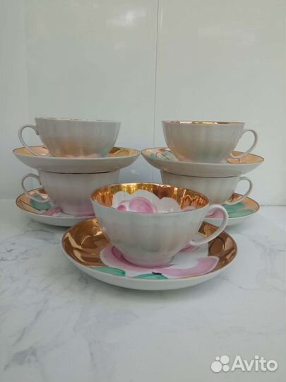Сервиз чайный Золотой букет Дулево