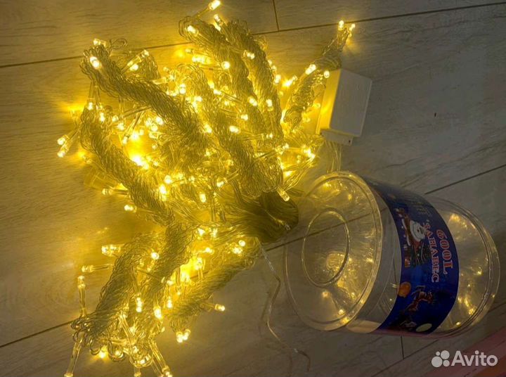 Гирлянда новогодняя 3*3 штора тёплый свет