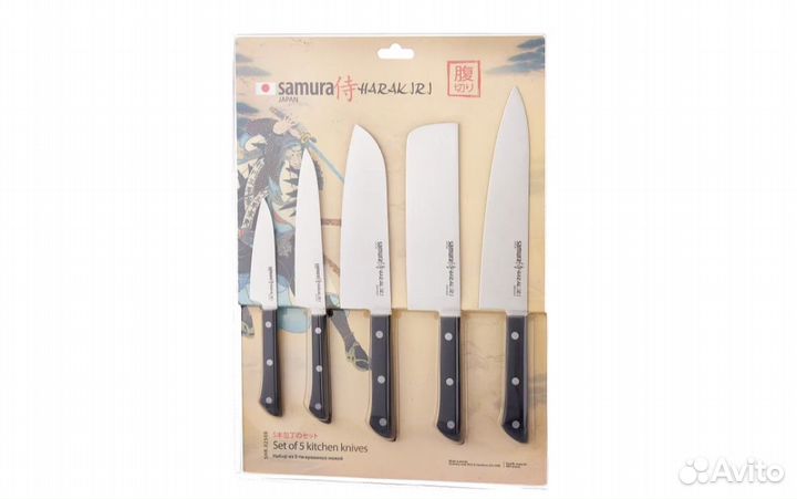 Набор Samura Harakiri 5 ножей SHR-0250