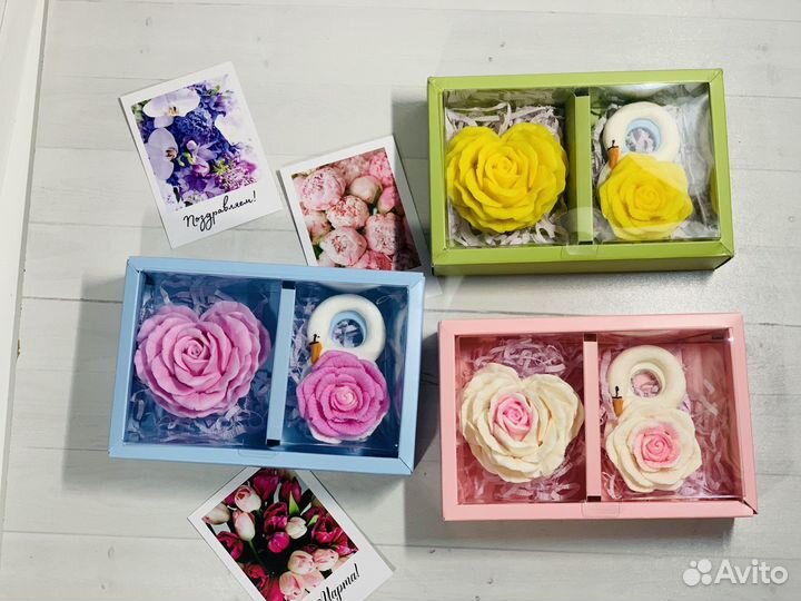 Фигуроное мыло к 8 марта