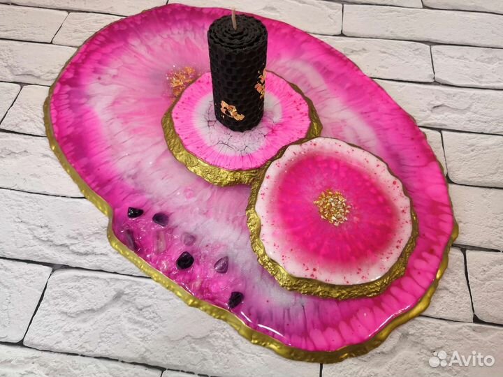 Набор посуды из эпоксидной смолы