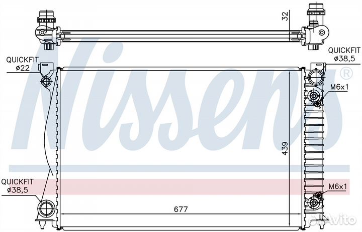 Радиатор охлаждения двс audi A6 C6 (2004) A6 2.7 T