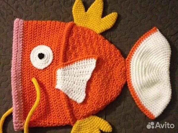 Шапка рыба покемон меджикарп для рыбалки