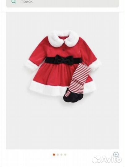 Новогоднее платье mothercare 80(9-12мес)
