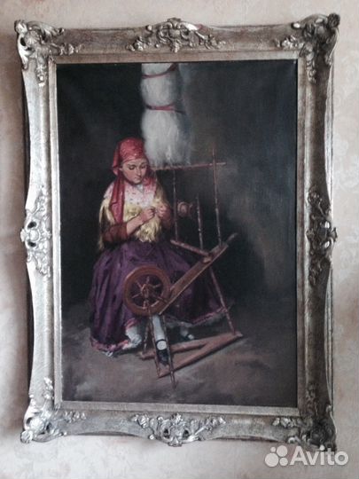 Девочка с прялкой