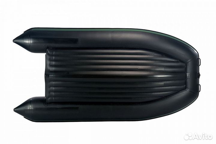 Лодка mishimo family lite DF 370, черно-зеленая