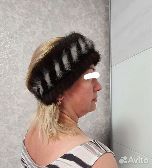 Норковая повязка на голову