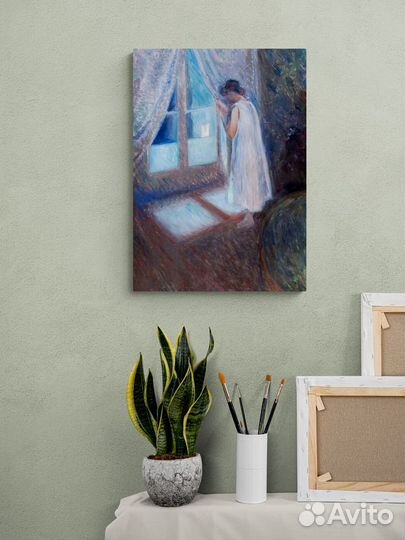 Репродукция Эдвард Мунк / Девушка у окна