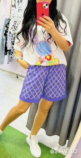 Шорты со стразами