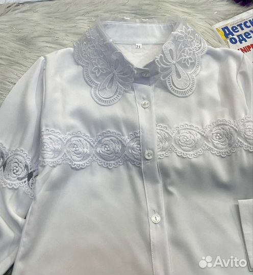 Блузка школьная белая