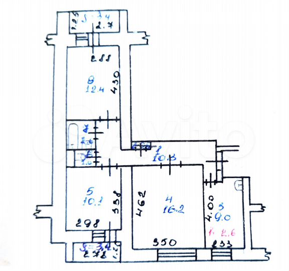 3-к. квартира, 62,1 м², 3/9 эт.