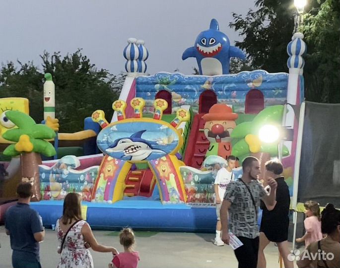 Надувной батут дельфин