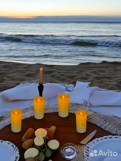 Светодиодные свечи бежевые