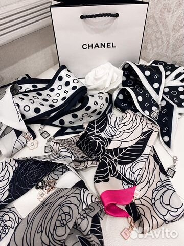 Платочки твилли Шанель, кольца для платков