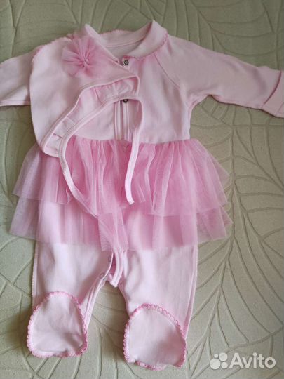 Комплект на выписку для девочки лето