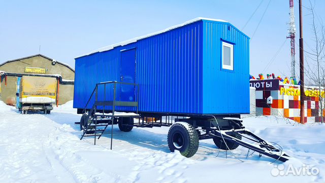 Жилой вагон на шасси, вагон-дом 347