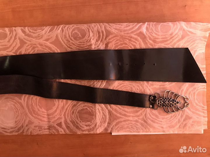 Ремень женский со скорпионом, натуральная кожа