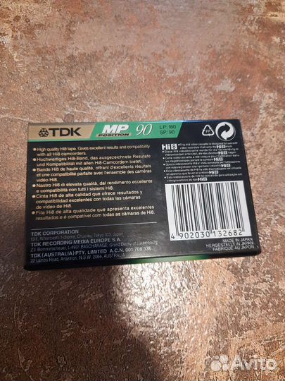 Видеокассета TDK HI8 MP90