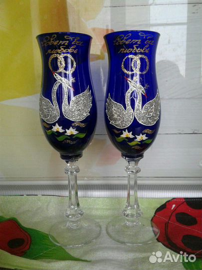 Свадебные бокалы новые
