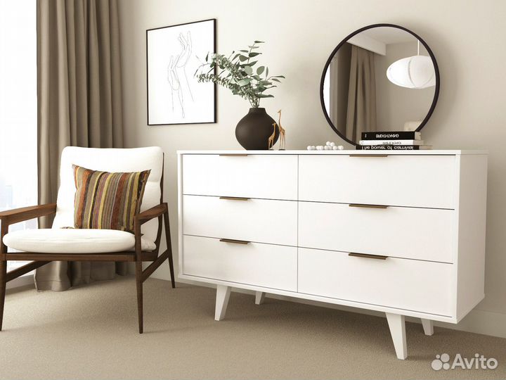 Комод белый Чикаго