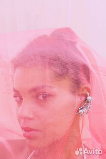 Серьги шипы трайбл ретро этно восток экзотика сере