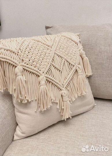 Чехол на подушку декоративный новый макраме