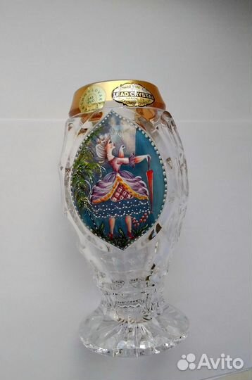 Хрустальная винтажная ваза