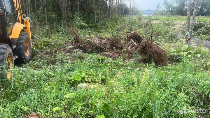 Расчистка участка трактором/вручную в Волоколамске