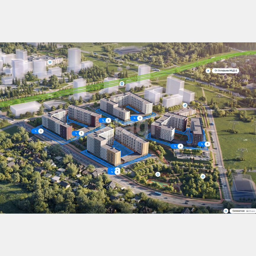 1-к. квартира, 40 м², 9/12 эт.