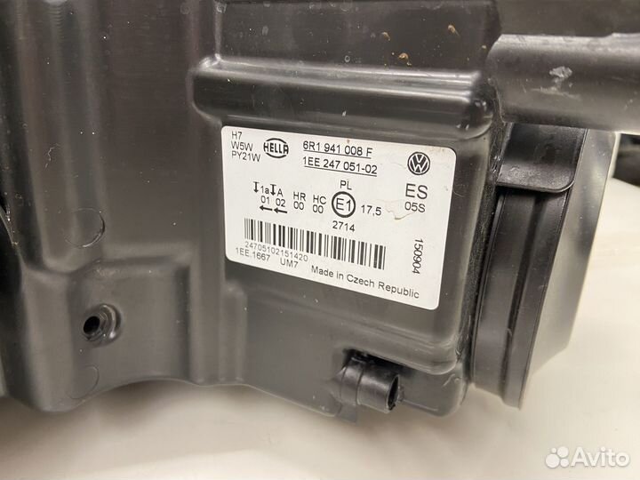 Фара фольцваген поло седан галоген оригинал