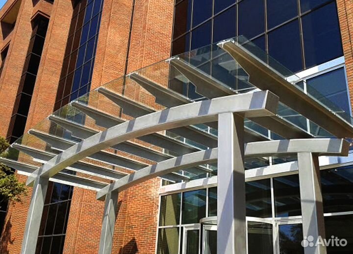 Козырек из стекла