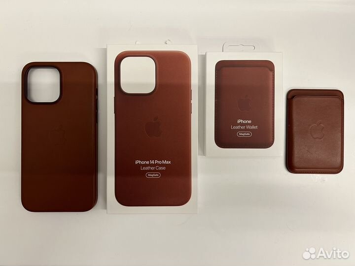 Чехол на iPhone 14 pro max кожаный