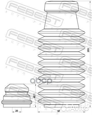 Пыльник-отбойник амортизатора перед