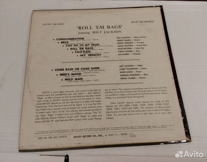 Виниловая пластинка Milt Jackson Roll Em Bags LP
