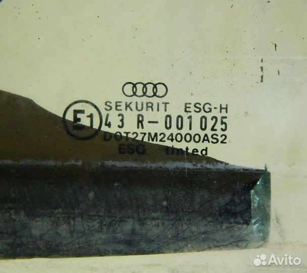 Стекло двери задней правой Audi 80 B3