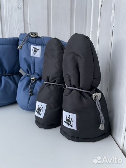 Пинетки темно-сер, муфта бежевая, рук черные