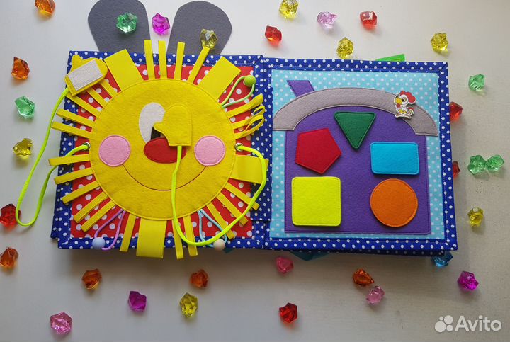 Развивающая книга из фетра