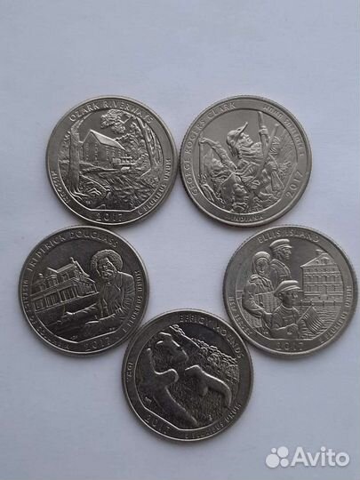 Квотеры США 25 центов (нац парки)