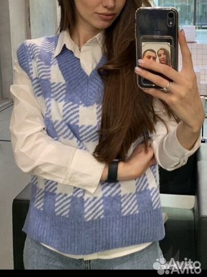 Жилет Sela в клетку