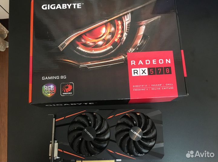 Видеокарта rx 570 8gb gigabyte