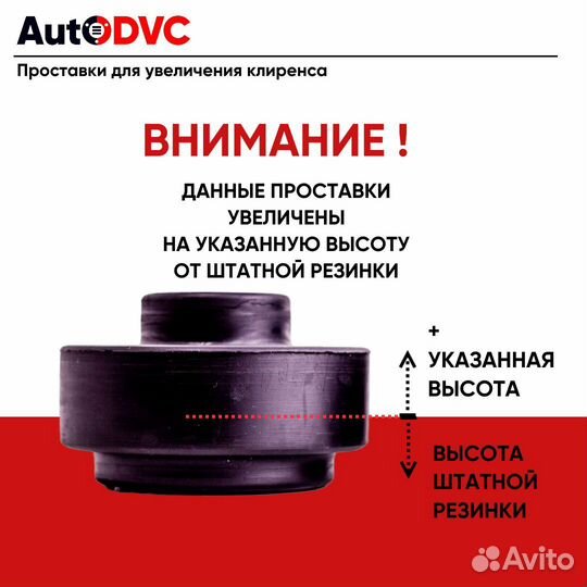 Задние проставки autodvc 20мм на Renault Modus I 2004-2008 для увеличения клиренса, 2 шт