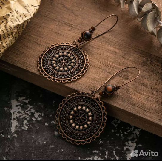Серьги в этно стиле