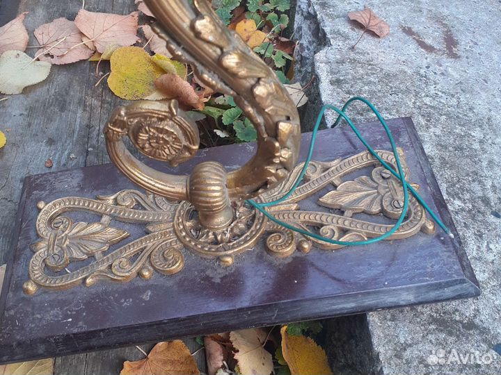 Старинное бра латунь
