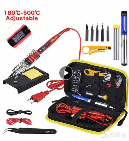 Паяльная станция, фен и набор с паяльником