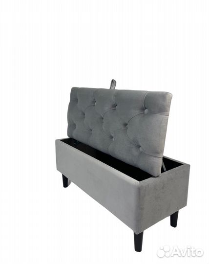 Банкетка пуфик в прихожую с ящиком 80х35х40см