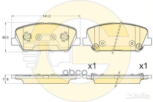 6135826 Колодки тормозные hyundai i30/elantra 1
